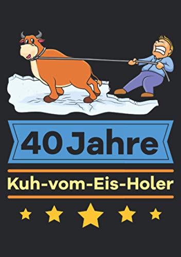 Notizbuch A5 kariert mit Softcover Design: 40 Jahre Dienstjubiläum Firmenjubiläum Geschenk Arbeit: 120 karierte DIN A5 Seiten