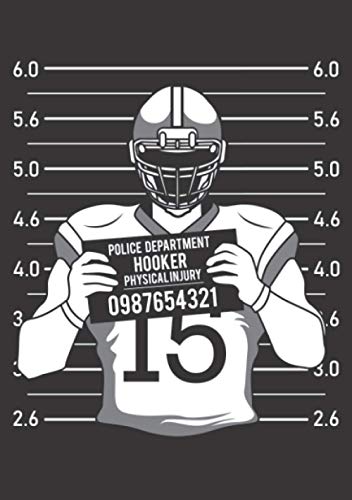 Notizbuch A5 kariert mit Softcover Design: American Football Rugby Verhaftung Foto Gefängnis: 120 karierte DIN A5 Seiten Notizbuch A5 kariert mit Softcover Design: American Football Rugby Verhaftung Foto Gefängnis: 120 karierte DIN A5 Seiten