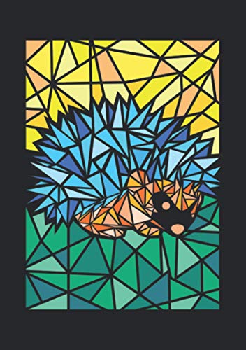 Notizbuch A5 kariert mit Softcover Design: Igel Polygon Abstrakte Kunst Künstler Stachel Tier Design: 120 karierte DIN A5 Seiten von Independently published
