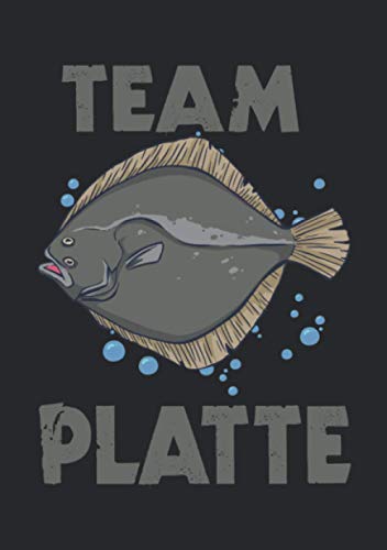 Notizbuch A5 kariert mit Softcover Design: Team Platte Plattfisch Brandungsangln Scholle Flunder Angler: 120 karierte DIN A5 Seiten Notizbuch A5 kariert mit Softcover Design: Team Platte Plattfisch Brandungsangln Scholle Flunder Angler: 120 karierte DIN A5 Seiten