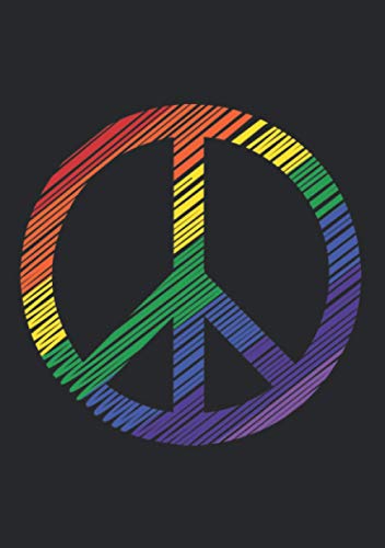 Notizbuch A5 liniert mit Softcover Design: Peace Zeichen in Regenbogen Homo Farben Frieden Zukunft: 120 linierte DIN A5 Seiten Notizbuch A5 liniert mit Softcover Design: Peace Zeichen in Regenbogen Homo Farben Frieden Zukunft: 120 linierte DIN A5 Seiten