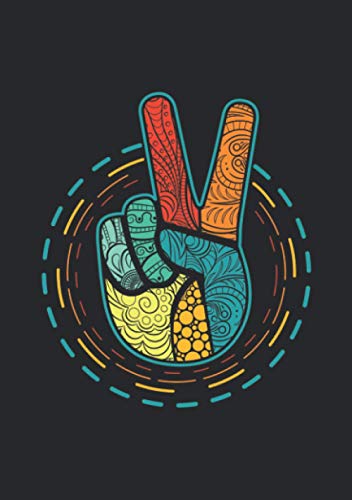 Notizbuch A5 liniert mit Softcover Design: Victory Zeichen Symbol Mandala Logo Peace Frieden Hand: 120 linierte DIN A5 Seiten Notizbuch A5 liniert mit Softcover Design: Victory Zeichen Symbol Mandala Logo Peace Frieden Hand: 120 linierte DIN A5 Seiten