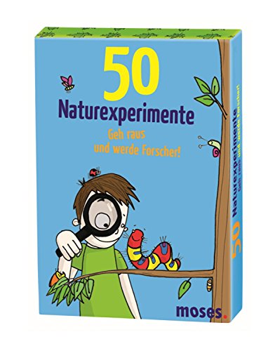Moses MOS21079 50 Naturexperimente Geh raus und werde Forscher! | Kinderbeschäftigung | Kartenset von moses