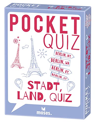 moses. Pocket Quiz Stadt Land Quiz, 150 Fragen rund um kuriose Fakten aus aller Welt, Für Kinder ab 12 Jahren und Erwachsene