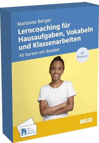 Lerncoaching für Hausaufgaben, Vokabeln und Klassenarbeiten: 40 Karten mit Booklet. Ab Klasse 5 von Beltz