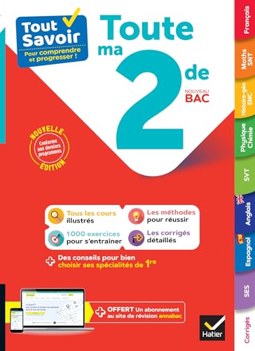 Tout savoir 2de 2024-2025 (toutes les matières): tout-en-un (cours, méthodes & exos corrigés) von HATIER