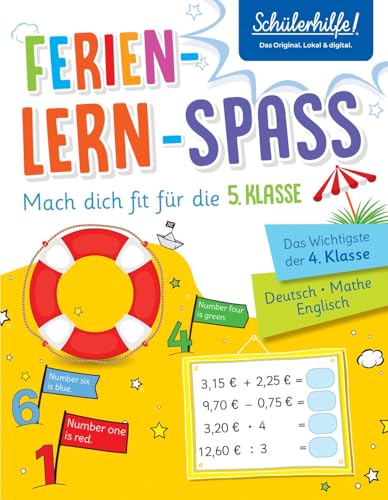 Ferien-Lern-Spaß | Mach dich fit für die 5. Klasse: Das Wichtigste der 4. Klasse | Deutsch • Mathe • Englisch