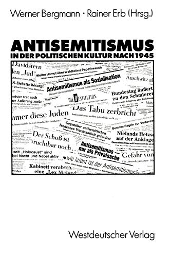 Antisemitismus in der politischen Kultur nach 1945 von VS Verlag für Sozialwissenschaften