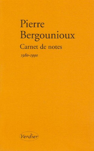 Carnet de notes 1 1980-1990: Journal 1980-1990 von VERDIER