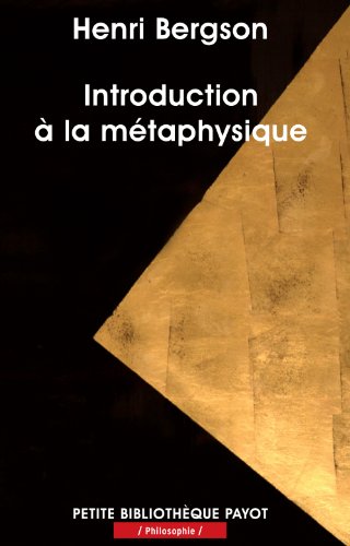 Introduction à la métaphysique Introduction à la métaphysique