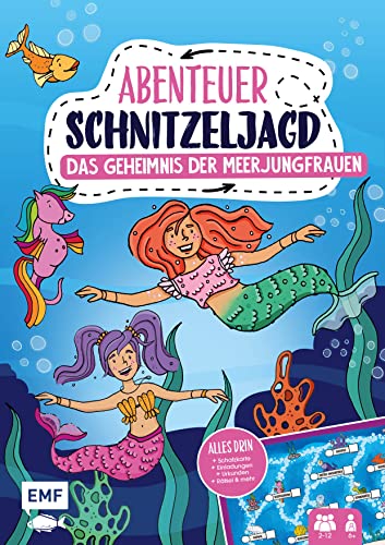 Set: Abenteuer Schnitzeljagd – Das Geheimnis der Meerjungfrauen: Geburtstags-Set mit Schatzkarte, Einladungen, Urkunden, kniffligen Rätseln, Rezepten und vielem mehr – Für 2–12 Kinder ab 6 Jahren von Edition Michael Fischer / EMF Verlag