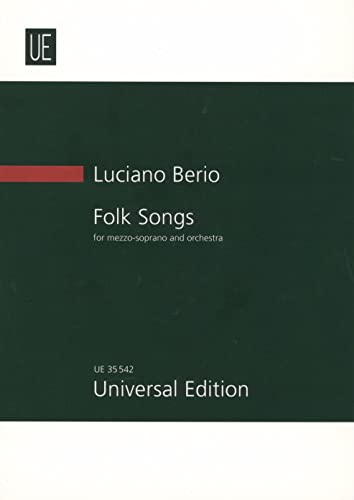 Folk Songs für Mezzosopran und Orchester: Mezzosopran und Orchester. Studienpartitur. (Neue Studienpartituren-Reihe)