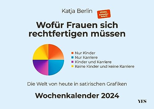 Wofür Frauen sich rechtfertigen müssen: Ein Manifest in lustigen Grafiken. Der Wochenkalender 2024 von Yes Publishing