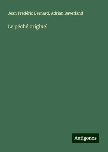 Le péché originel von Antigonos Verlag