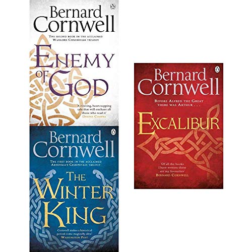 Bernard Cornwell Warlord Chronicles Collection 3 Books Set (The Winter King, Excalibur, Enemy of God)
