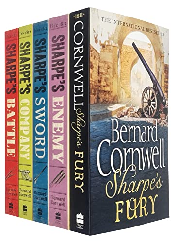 Bernard cornwell the sharpe series 11 to 15 books collection set (fury, battle, company, sword, enemy)