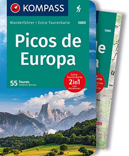KOMPASS Wanderführer Picos de Europa, 55 Touren mit Extra-Tourenkarte: GPS-Daten zum Download