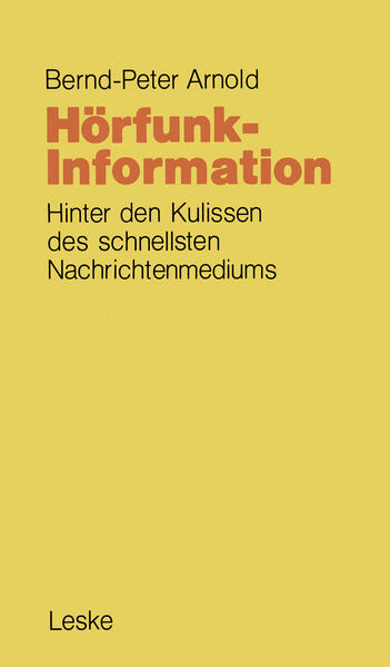 Hörfunk-Information von VS Verlag für Sozialwissenschaften