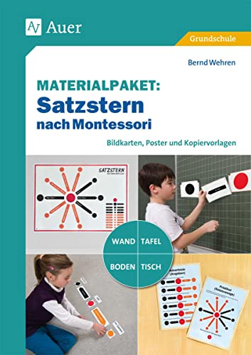 Materialpaket: Satzstern nach Montessori: Bildkarten, Poster und Kopiervorlagen für Tafel, Wand, Tisch oder Boden (3. und 4. Klasse) von Auer Verlag i.d.AAP LW