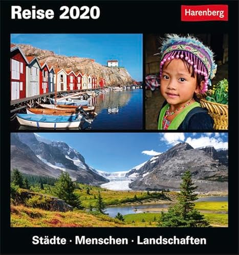 Reise Kulturkalender. Tischkalender 2020. Tageskalendarium. Blockkalender. Format 15,4 x 16,5 cm: Städte, Menschen, Landschaften von Harenberg