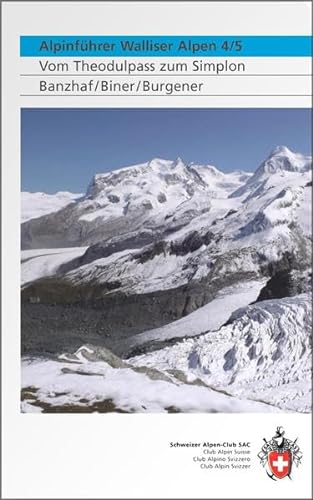 Alpinführer Walliser Alpen 4/5: Vom Theodulpass zum Simplon. Mit e. Geologiebeitr. v. Jürg Meyer u. kulturellen Texten