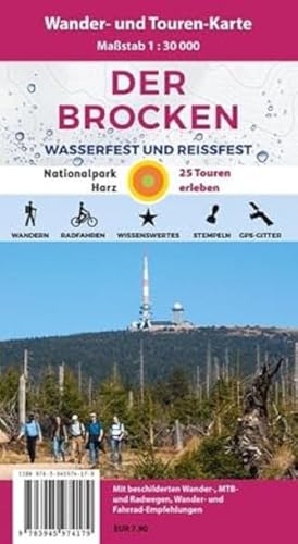 Der Brocken: Wasser-und reißfeste Wander- und Touren-Karte: Wasser-und reißfeste Wander- und Mountainbike-Karte von Schmidt-Buch-Verlag