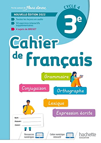 Cahier de Français cycle 4/3e - cahier d'activités - Ed. 2022