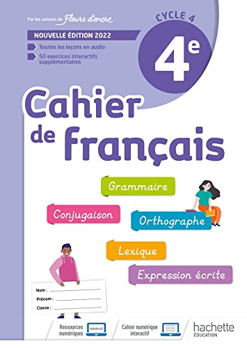 Cahier de Français cycle 4/4e - cahier d'activités - Ed. 2022 von HACHETTE EDUC