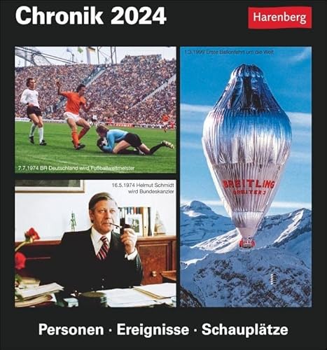 Chronik Tagesabreißkalender 2024. Was geschah wann? Kalender zum Abreißen mit wichtigen historischen Ereignissen. Tageskalender mit Quiz für ... - Personen, Ereignisse, Schauplätze