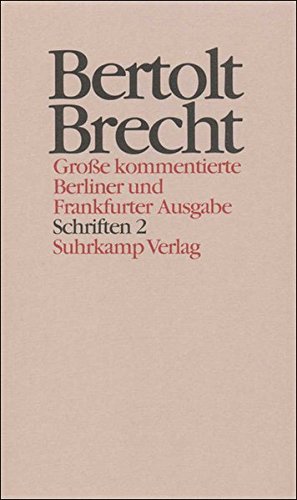 Werke. Große kommentierte Berliner und Frankfurter Ausgabe. 30 Bände (in 32 Teilbänden) und ein Registerband: Band 22: Schriften 2. 1933–1942 von Suhrkamp Verlag
