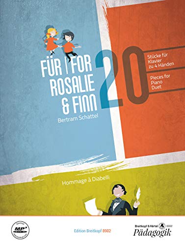 Für Rosalie und Finn. 20 Stücke für Klavier zu 4 Händen (EB 8902): Studienpartitur von Breitkopf und Härtel