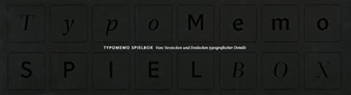 TypoMemo SpielBox. Vom Verstecken und Entdecken typografischer Details
