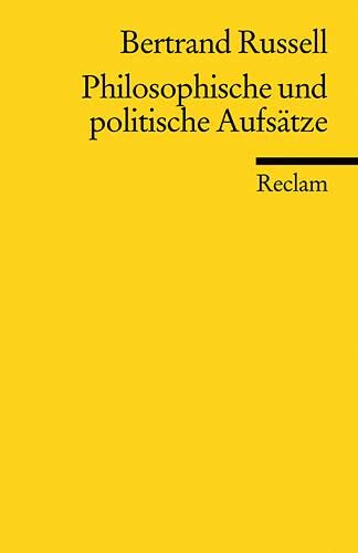 Philosophische und politische Aufsätze (Reclams Universal-Bibliothek) von Reclam Philipp Jun.