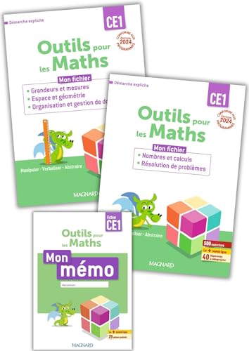 Outils pour les Maths CE1 par domaine (2025) - 2 fichiers (Nombre et calculs & Géométrie) + Mémo von MAGNARD