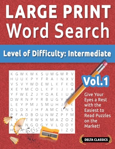 LARGE PRINT WORD SEARCH - LEVEL OF DIFFICULTY: MEDIUM - VOL.1 - DELTA CLASSICS - GIVE YOUR EYES A REST WITH THE EASIEST TO READ PUZZLES ON THE MARKET! LARGE PRINT WORD SEARCH - LEVEL OF DIFFICULTY: MEDIUM - VOL.1 - DELTA CLASSICS - GIVE YOUR EYES A REST WITH THE EASIEST TO READ PUZZLES ON THE MARKET! von LINGUAS CLASSICS