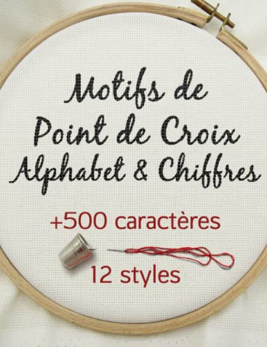 Motifs de Point de Croix Alphabet & Chiffres: Livre de motifs pour la broderie point de croix von Independently published