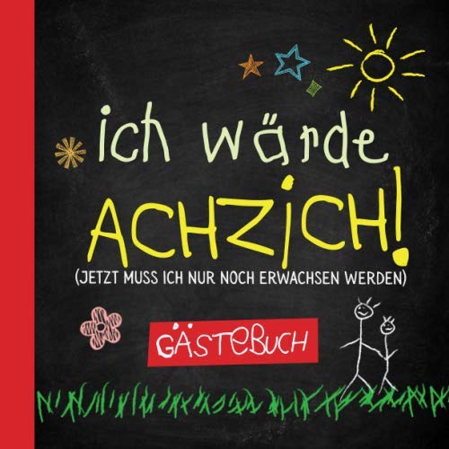 Ich wärde achzich: Gästebuch zum 80.Geburtstag für Mann oder Frau - 80 Jahre - Lustiges Geschenk & Geburtstagsdeko - Buch für Glückwünsche und Fotos der Gäste