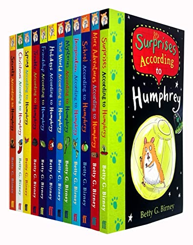 According to Humphrey Series 12 Books Collection Set By Betty G. Birney (More Adventures, Holidays, Surprises, Mysteries, Christmas, Trouble, The World, Friendship,Secrets,School, Imagination,Spring)