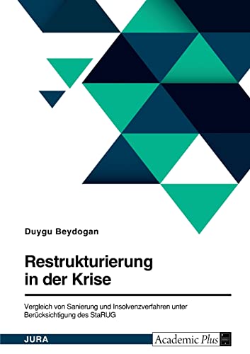 Restrukturierung in der Krise. Vergleich von Sanierung und Insolvenzverfahren unter Berücksichtigung des StaRUG von Grin Verlag