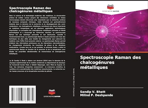 Spectroscopie Raman des chalcogénures métalliques von Editions Notre Savoir