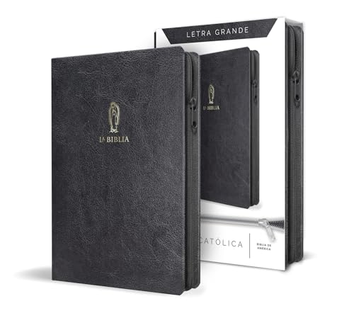 La Biblia Católica letra y tamaño grande. Símil piel negra, cremallera / Catholi c Bible in spanish Black Leathersoft with Zipper La Biblia Católica letra y tamaño grande. Símil piel negra, cremallera / Catholi c Bible in spanish Black Leathersoft with Zipper