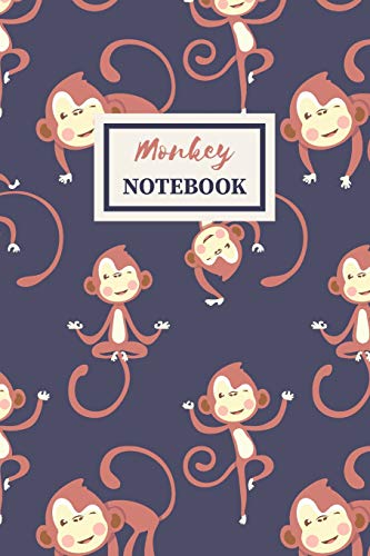 Affen-Notizbuch | Monkey Notebook: Niedliches Geschenkjournal für Mädchen mittlere Räume zwischen den Zeilen Notizbuch