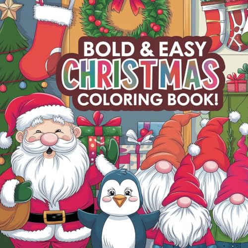 Bold & Easy Christmas Coloring Book: Christmas Activity Book, Coloring Book for Adults von Laura Bidden
