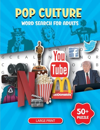 Pop Culture Word Search Book for Adults: Large Print Word Puzzle Book von Laura Bidden