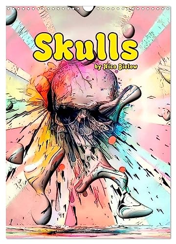 Skulls by Nico Bielow (Wall Calendar 2025 DIN A3 portrait), CALVENDO 12 Month Wall Calendar: Magical skulls