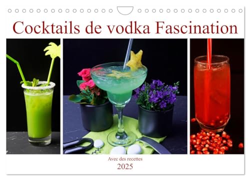 Cocktails de vodka Fascination (Calendrier mural 2025 DIN A4 vertical), CALVENDO calendrier mensuel: Cocktails de vodka fascinants avec recettes von Calvendo