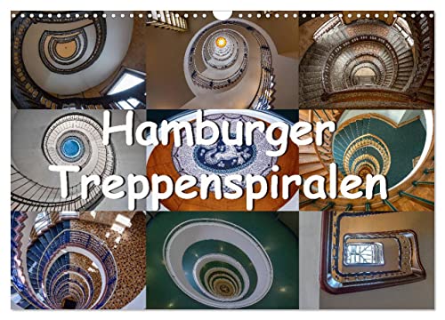 Hamburger Treppenspiralen (Wandkalender 2024 DIN A3 quer), CALVENDO Monatskalender