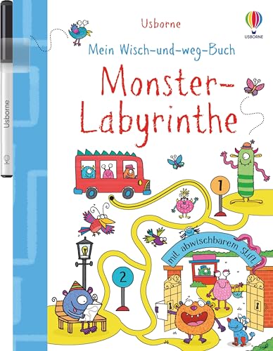 Mein Wisch-und-weg-Buch: Monster-Labyrinthe: mit abwischbarem Stift (Meine Wisch-und-weg-Bücher)