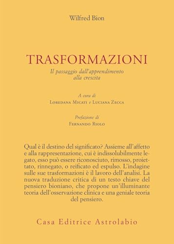 Trasformazioni. Il passaggio dall'apprendimento alla crescita (Psiche e coscienza) von Astrolabio Ubaldini