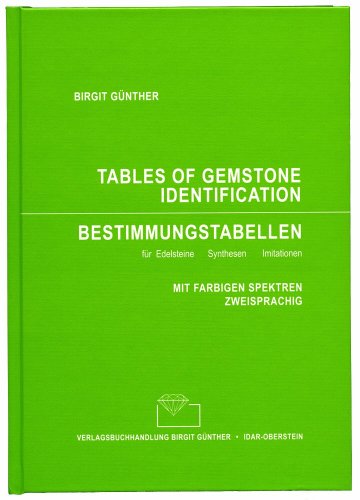 Bestimmungstabellen für Edelsteine - Synthesen - Imitationen: Tables of Gemstone Identification - Deutsch/Englische Ausgabe von Günther, Birgit